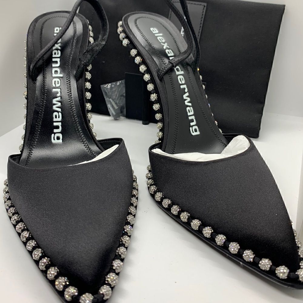 ❤️SOLD❤️Alexander Wang studded Black Slingbacks
